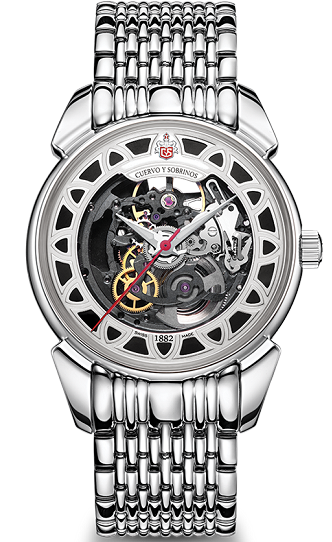Cuervo y Sobrinos Watch Historiador Squelette 3191B.1NSQS