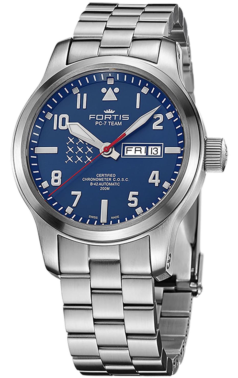 Fortis Watch Aeromaster PC-7 Team Edition Day Date 655.10.55 M