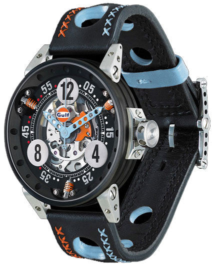 B.R.M Watch V6-44 Gulf Light Blue Hands Limited Edition V6-44-SA-GULF SQ-02