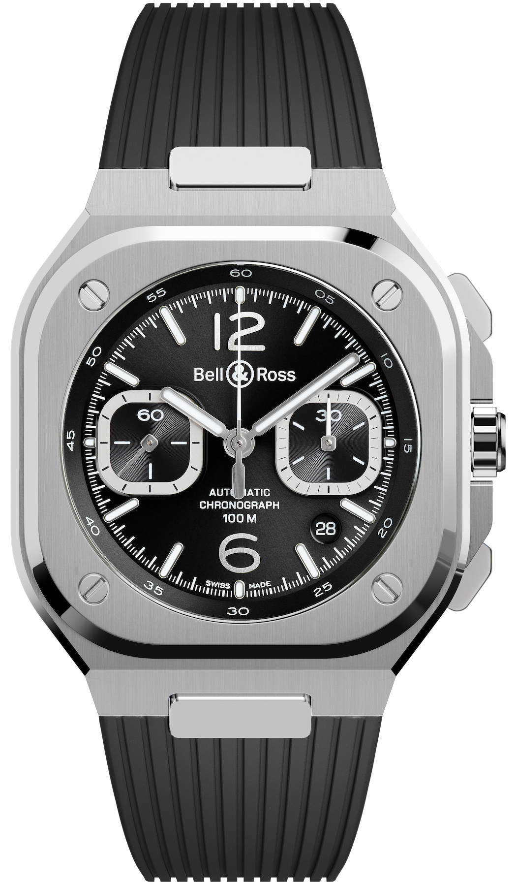 Bell & Ross Watch BR 05 Chrono Black Steel BR05C-BLC-ST/SRB