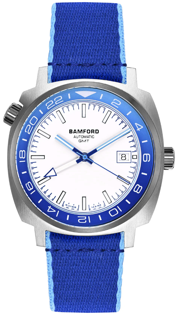 Bamford Summer GMT Azure Blue & Aquamarine Watch GMT+2