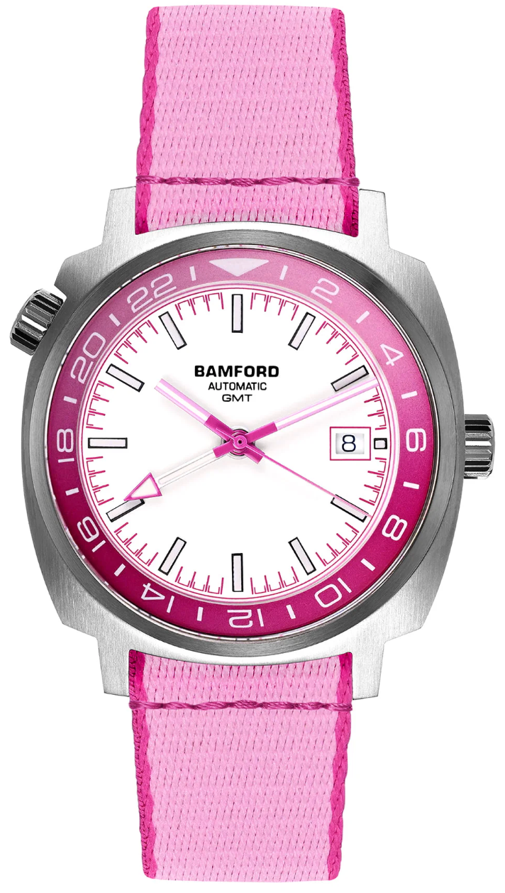 Bamford Summer GMT Bubble Gum Pink & Magenta Watch GMT-4