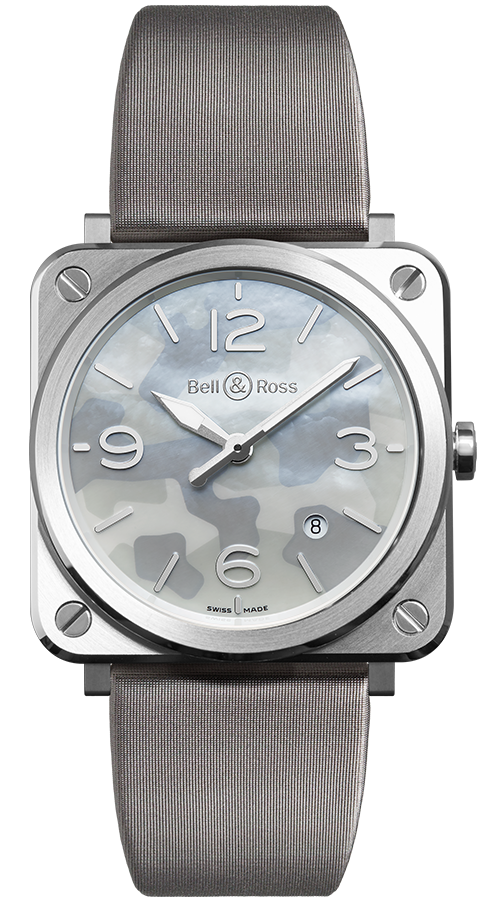 Bell & Ross Watch Grey Camouflage Quartz BRS-CAMO-ST