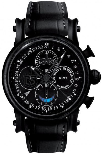 Cuervo y Sobrinos Watch Torpedo Pirata Black Beard 3051.5BB