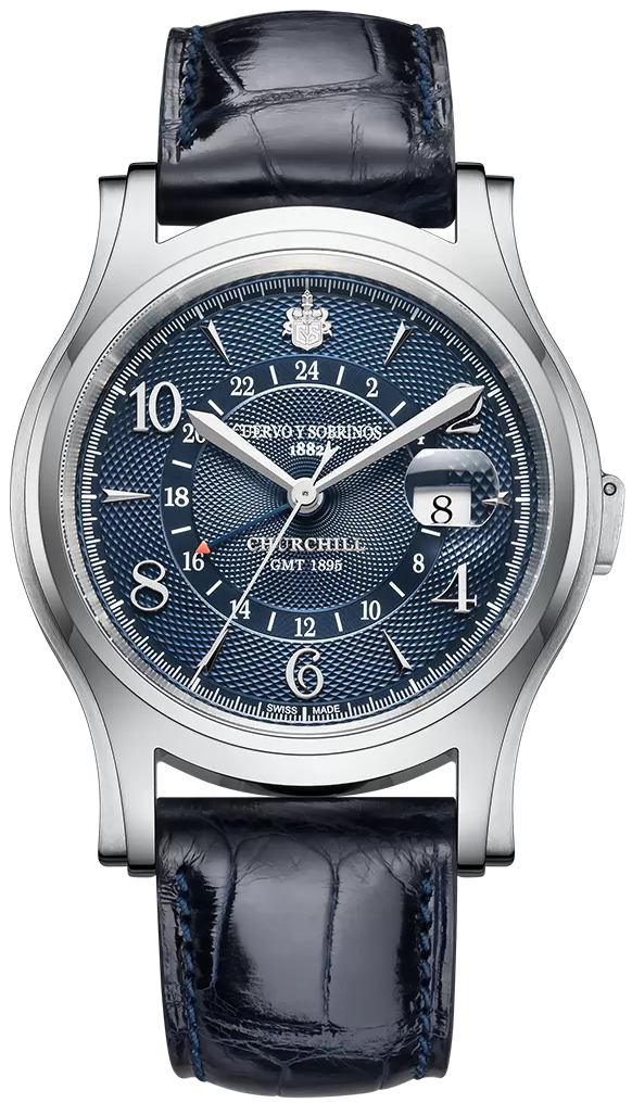 Cuervo y Sobrinos Watch Churchill 1895 GMT 2811.1GMTB