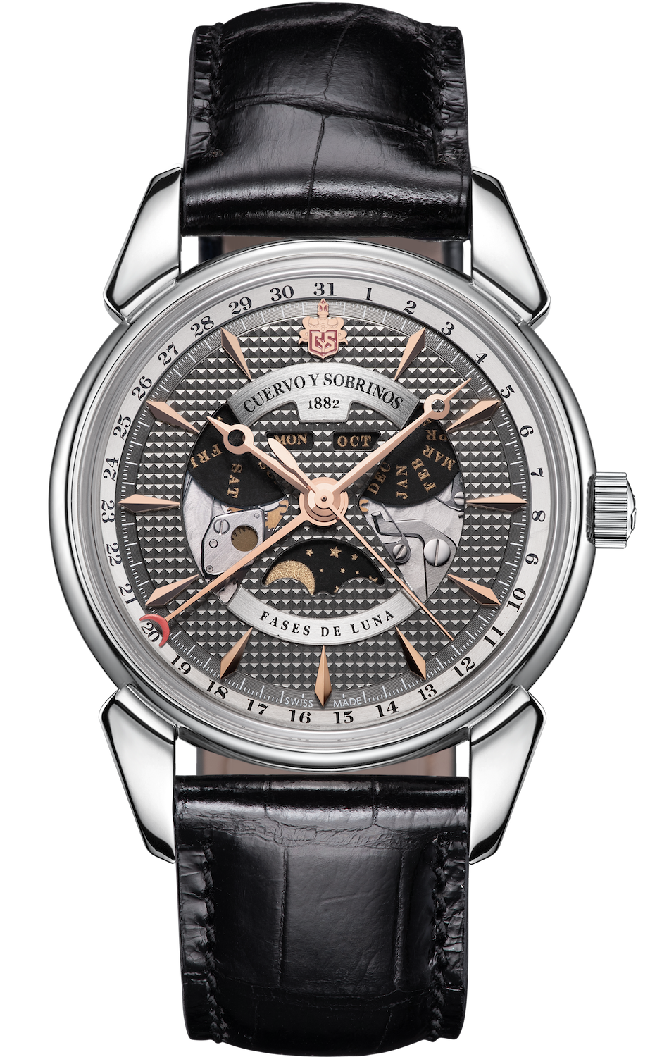 Cuervo y Sobrinos Watch Historiador Luna Negra Limited Edition 3194.1LAS
