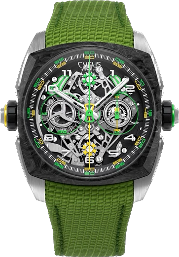 Cyrus Watch Klepcys Dice Lime Carbon Limited Edition 539.508.TC.B