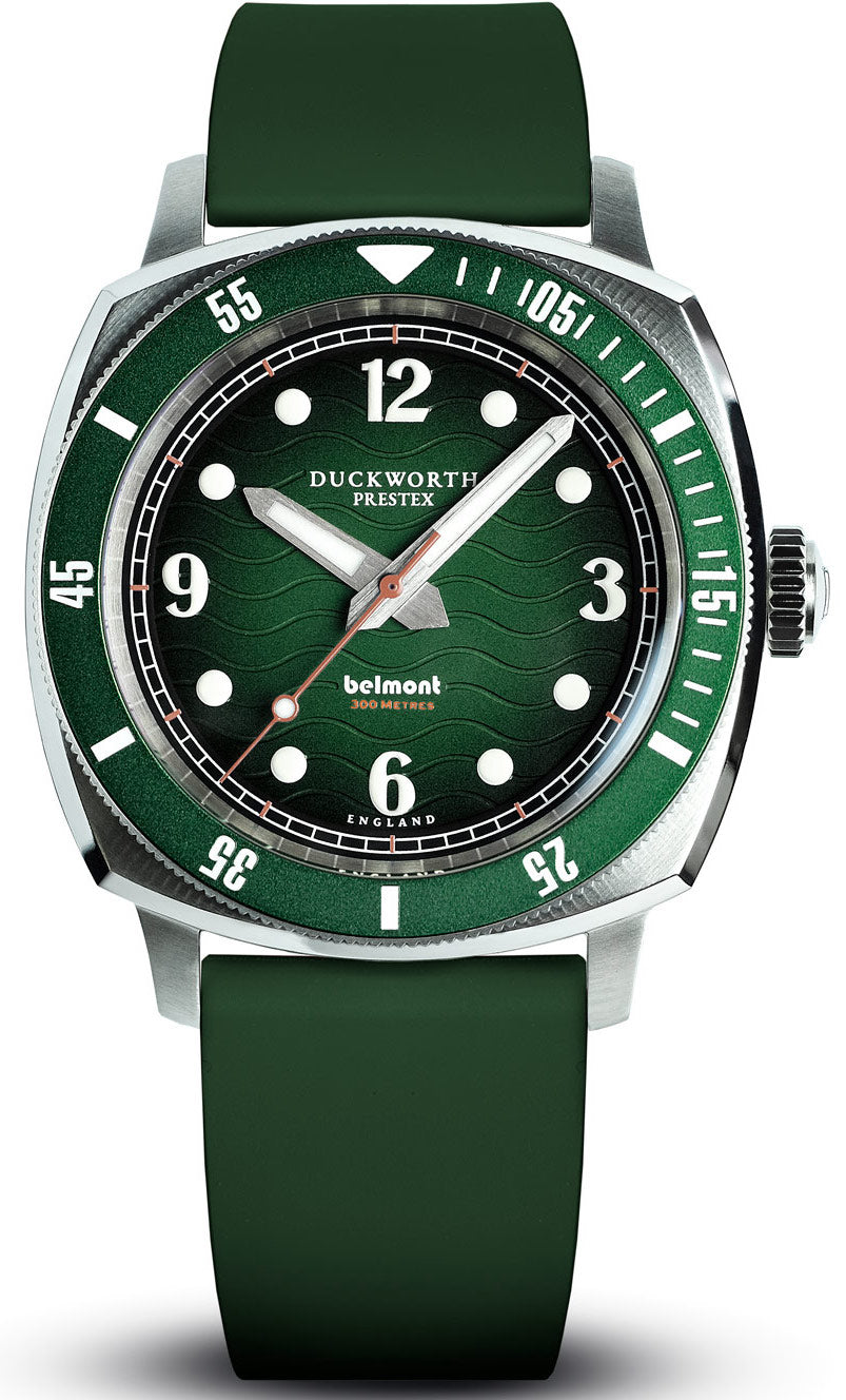 Duckworth Prestex Watch Belmont Dive Green Rubber D328-03-ER