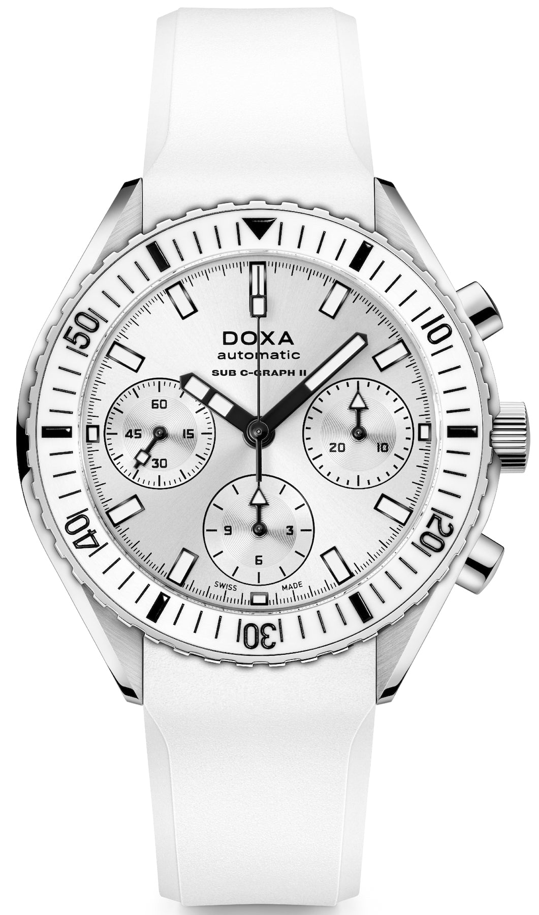 Doxa Watch Sub 200 C-Graph II Whitepearl Rubber 797.10.011W.23