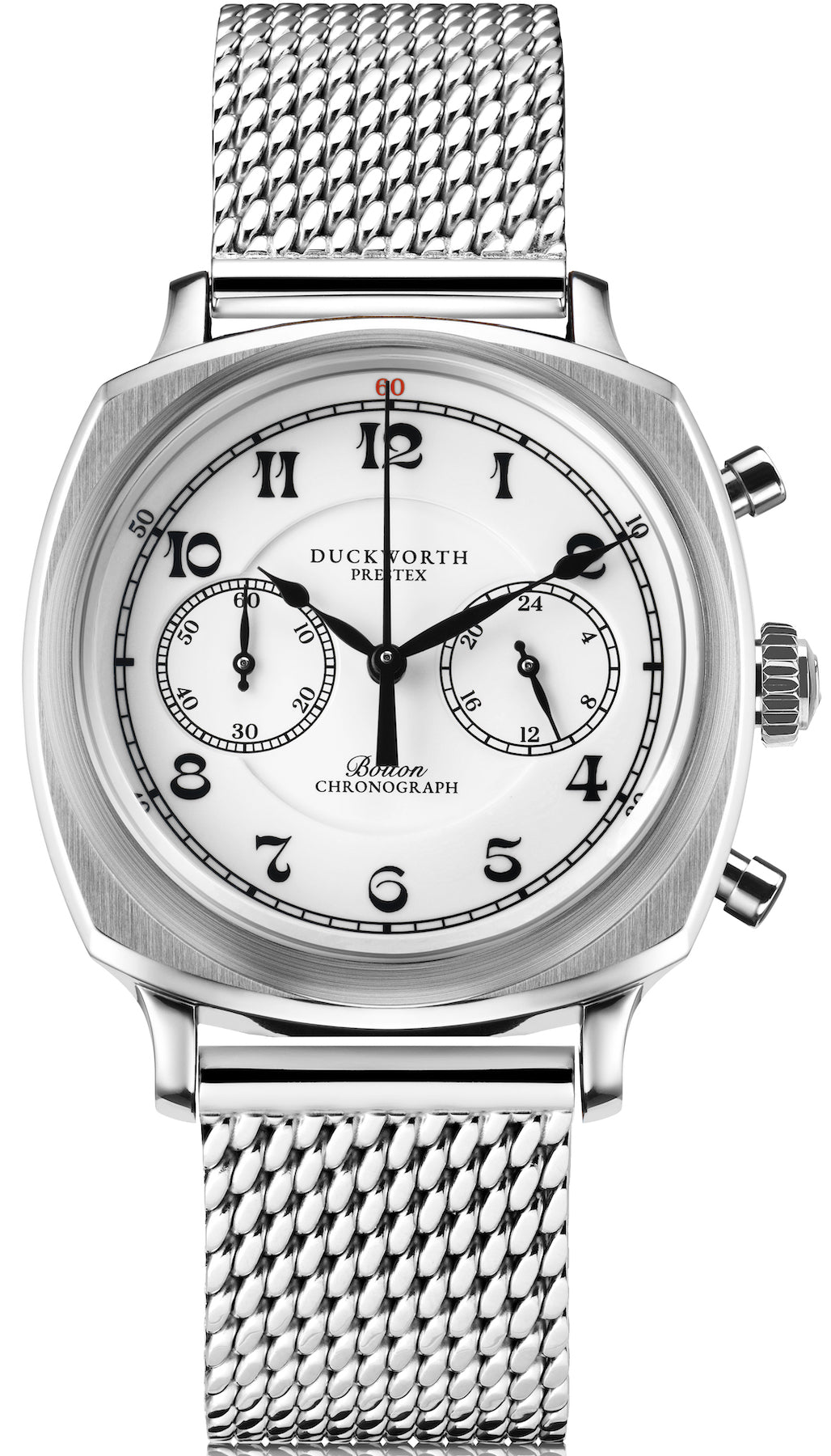 Duckworth Prestex Watch Bolton Chronograph White Steel Mesh D531-02-ST