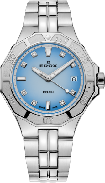 Edox Watch Delfin Diver Date Lady Marianna Gillespie Special Edition 53020 3M BUCND