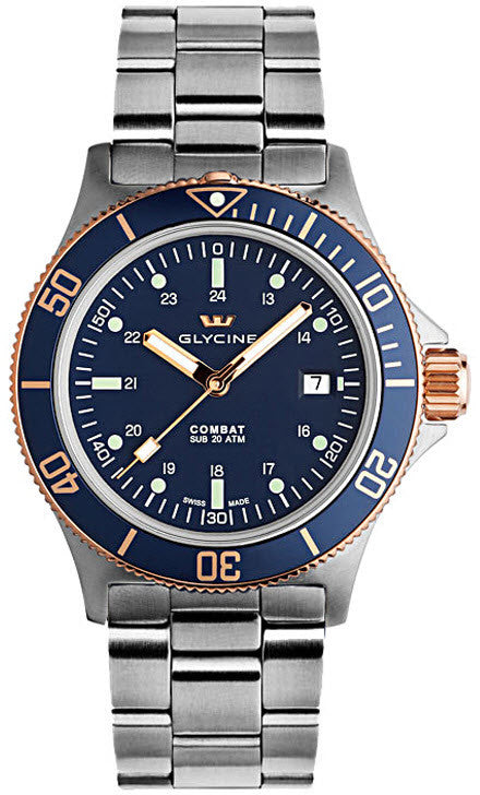 Glycine Watch Combat Sub 2 Tone 3863.38 B6-1