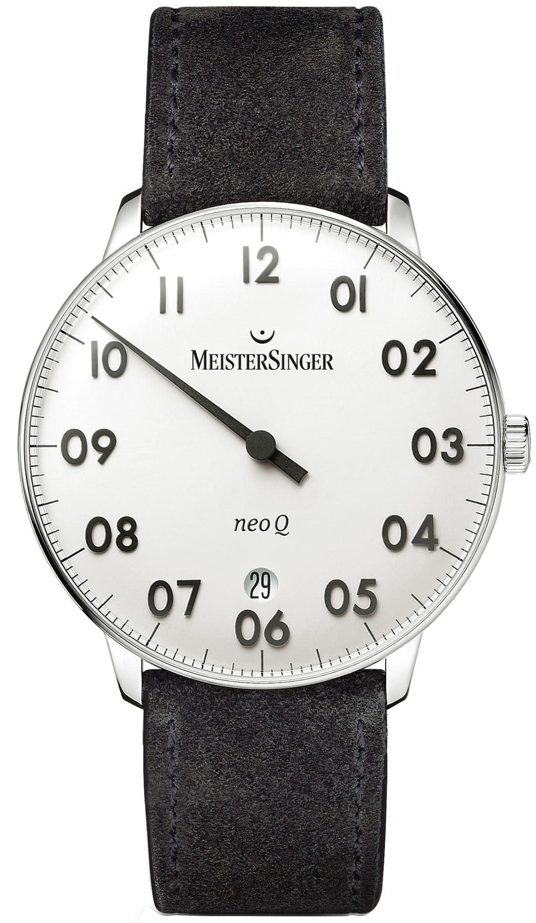 MeisterSinger Watch NEO Q NQ901N Suede Black