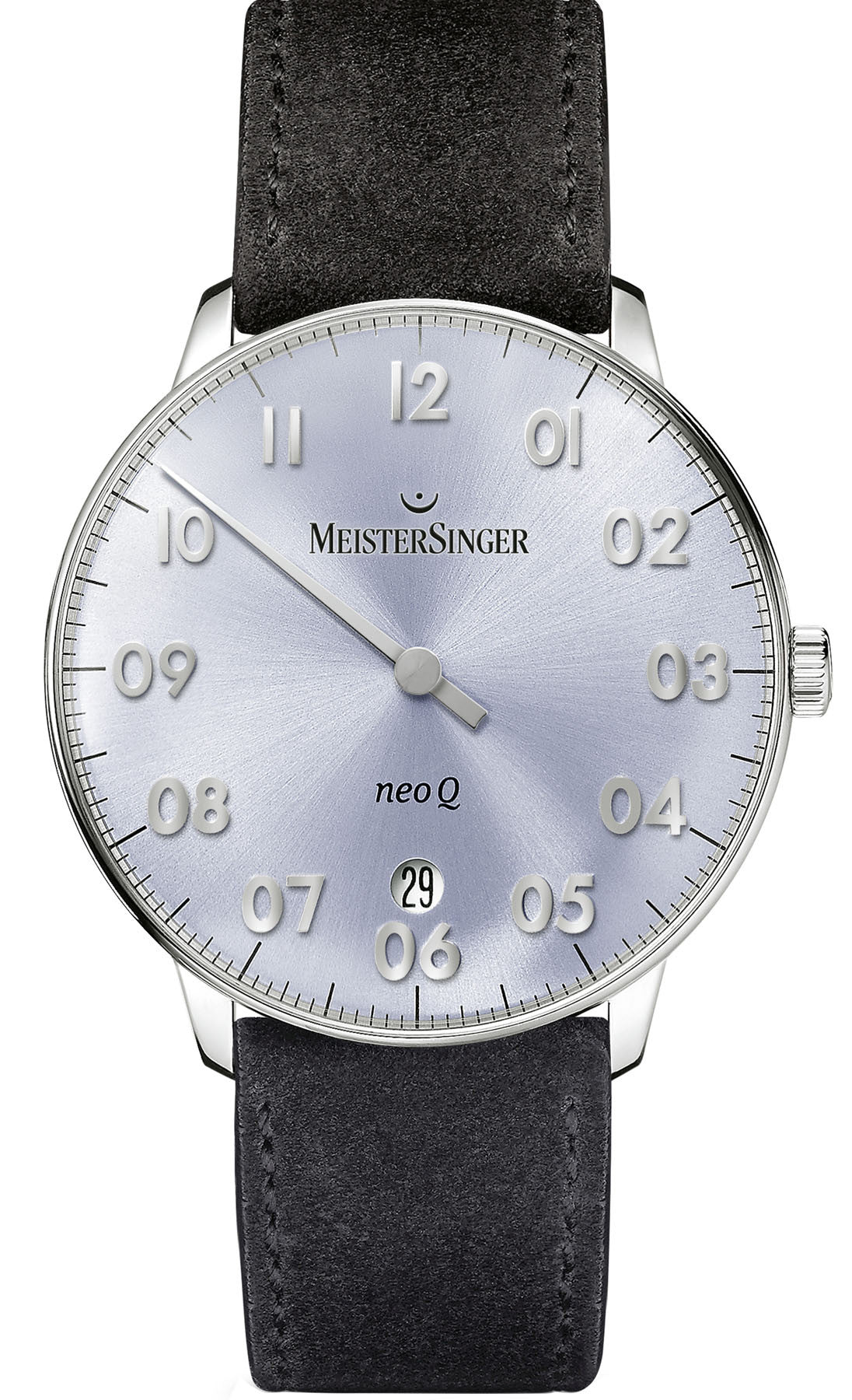 MeisterSinger Watch NEO Q NQ908N Suede Black