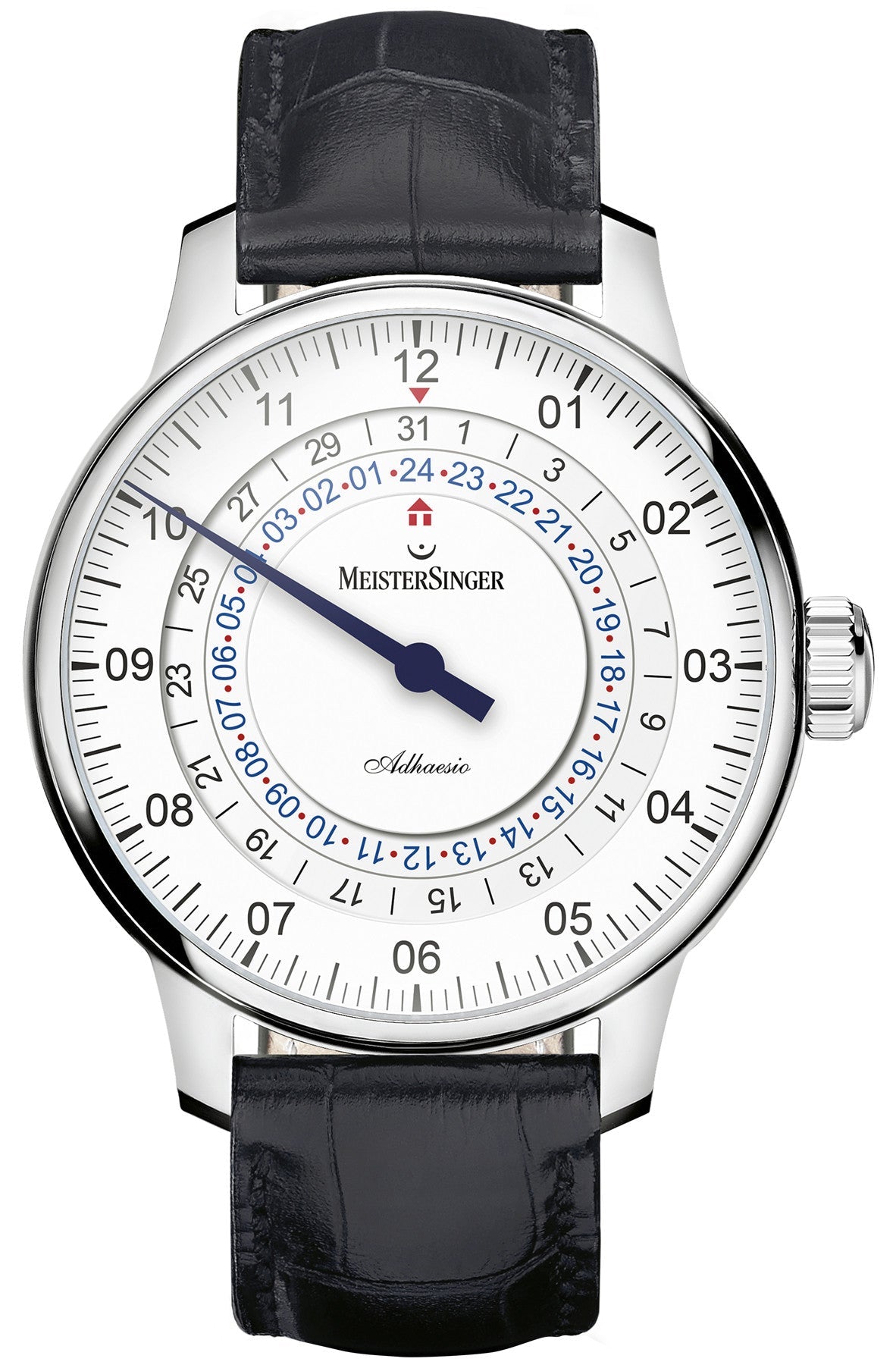MeisterSinger Watch Adhaesio AD901 Croco Print Black