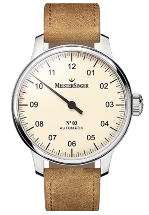MeisterSinger Watch N. 03 AM903 Suede Cognac