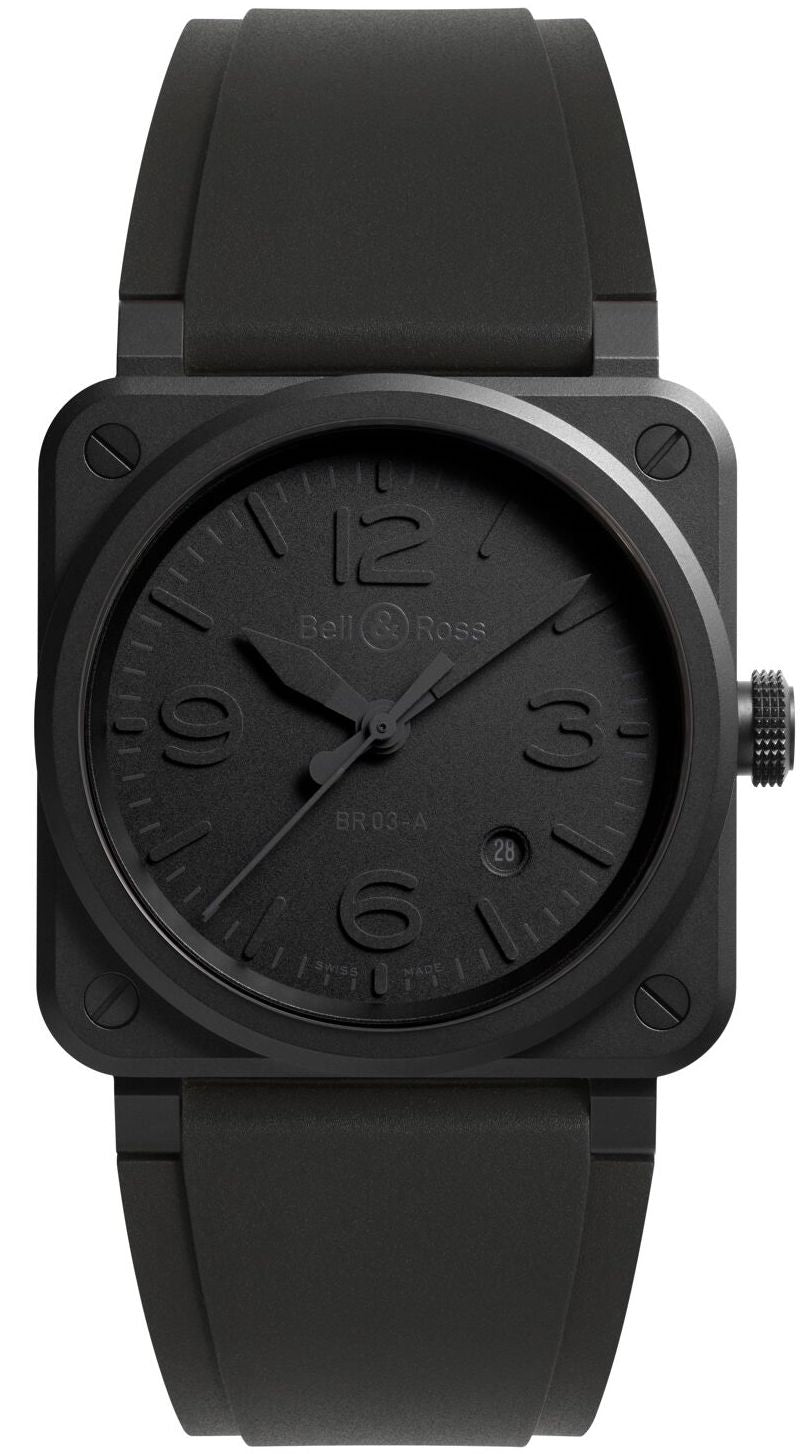 Bell & Ross Watch BR 03 Auto Phantom Ceramic BR03A-PH-CE/SRB