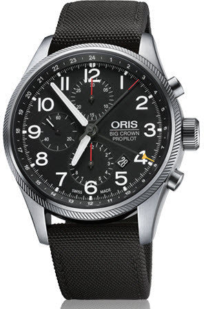 Oris Watch Big Crown ProPilot Chronograph GMT Black Textile 01 677 7699 4164-07 5 22 15FC