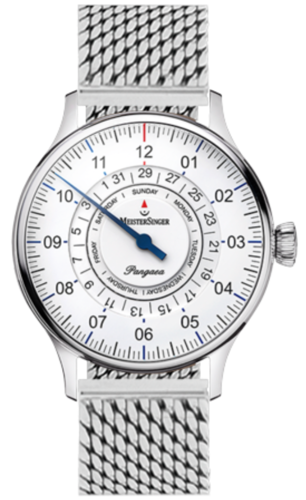 MeisterSinger Watch Pangaea Day Date Milanaise Bracelet PDD901 Milanaise Bracelet
