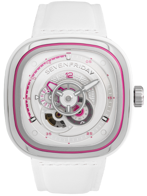 SevenFriday Watch P3C/12 Beach Club Lipstick Pink Limited Edition P3C/12 Lipstick Pink