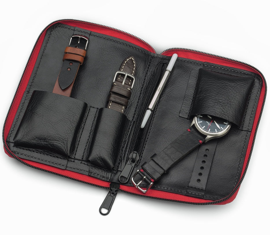 Sinn Travel Case For Two Watches With Leather Strap ZETUI18B