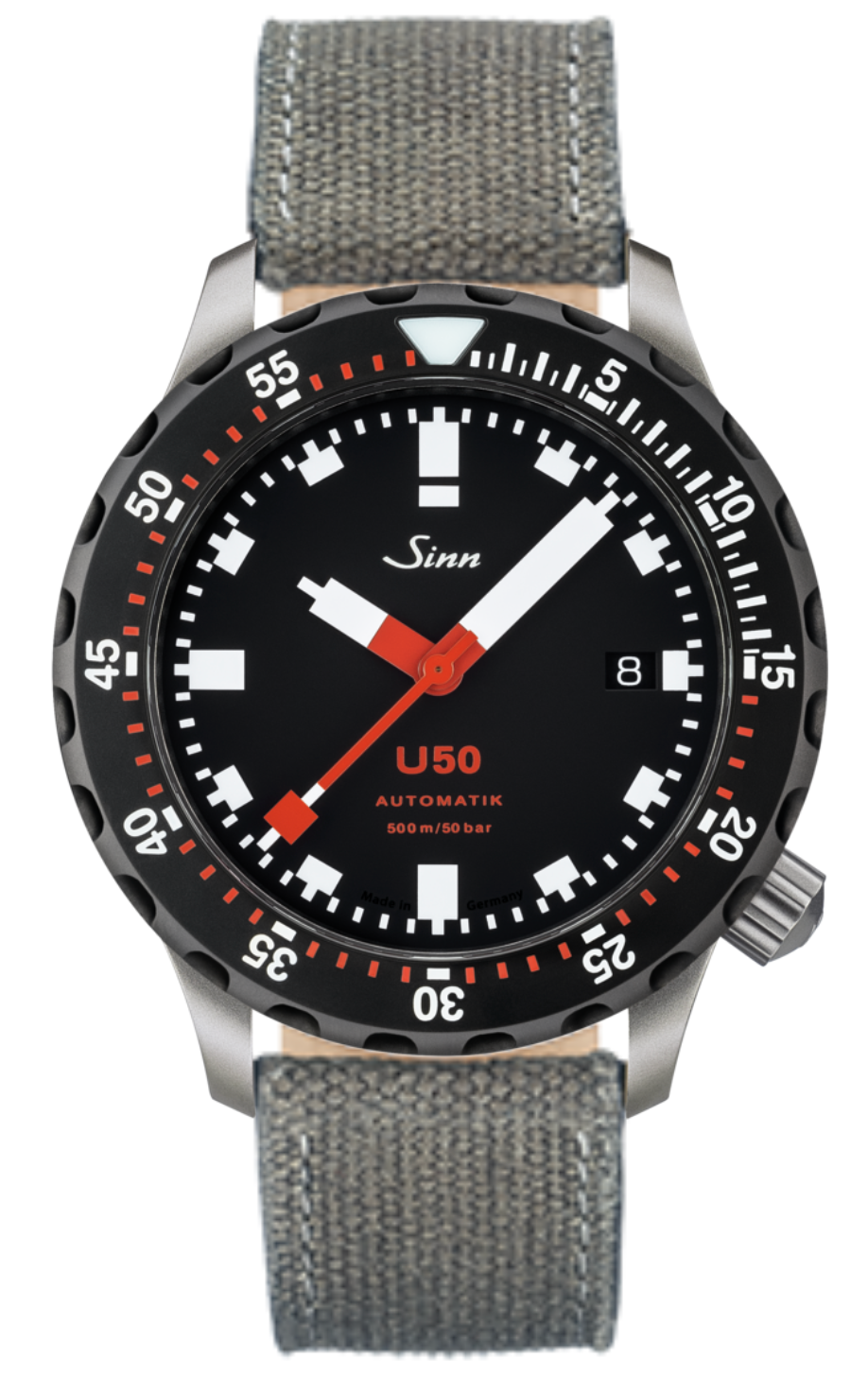 Sinn Watch U50 SDR Canvas Leather Grey 1050.040 Canvas Leather Grey