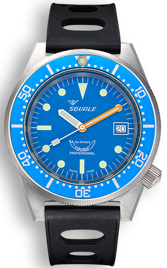 Squale Watch 1521 Blue Blasted 1521BLUEBL.NT