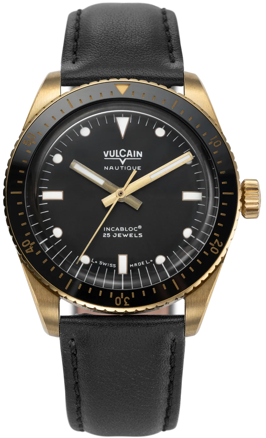 Vulcain Watch Skindiver Nautique Bronze Black 662170A07.BAC201
