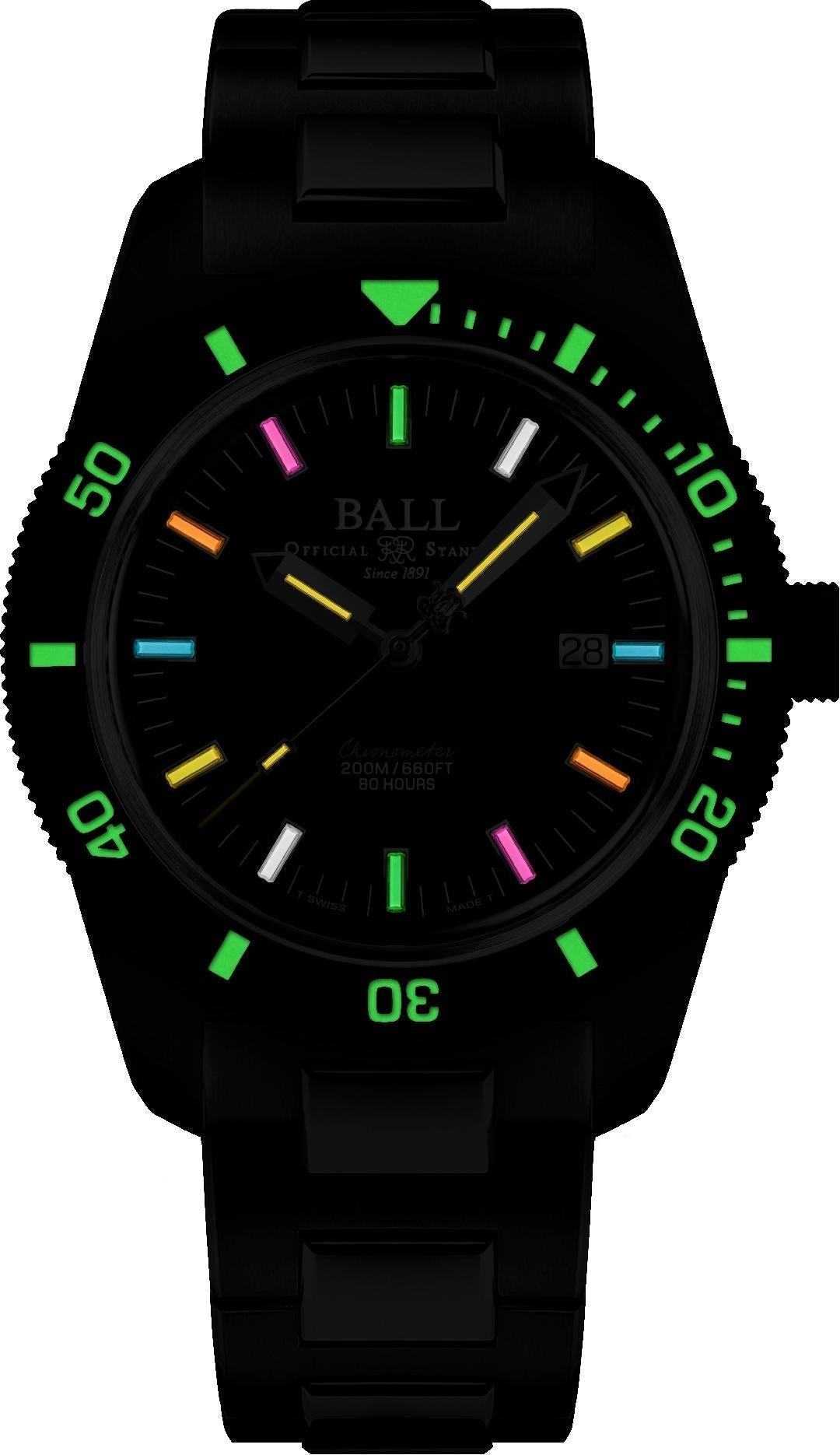 Ball Watch Company Engineer II Skindiver Heritage Manufacture Chronometer Watch DD3208B-S2C-BKR Image 2