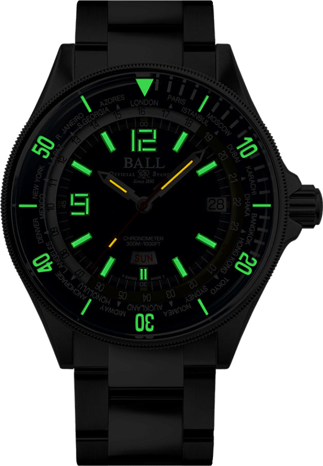 Ball Watch Company Engineer Master II Diver Worldtime Limited Edition Watch DG2232A-SC-BE Image 2