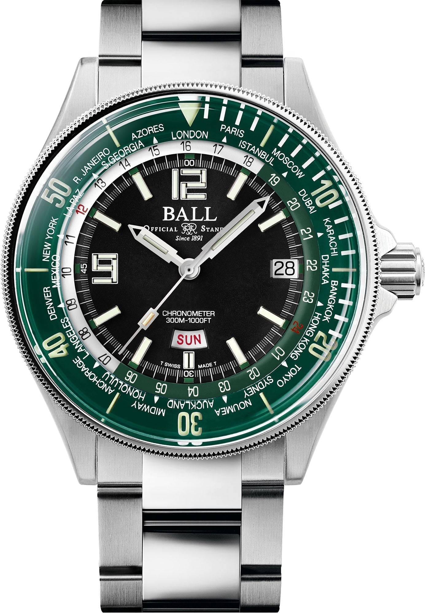 Ball Watch Company Engineer Master II Diver Worldtime Limited Edition Watch DG2232A-SC-GRBK Image 1