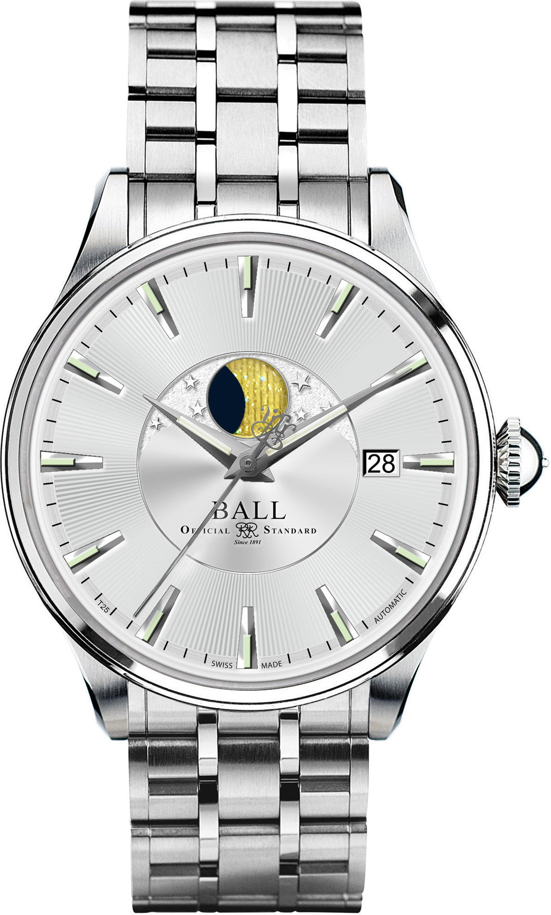Ball Watch Company Trainmaster Moon Phase NM3082D-SJ-SL