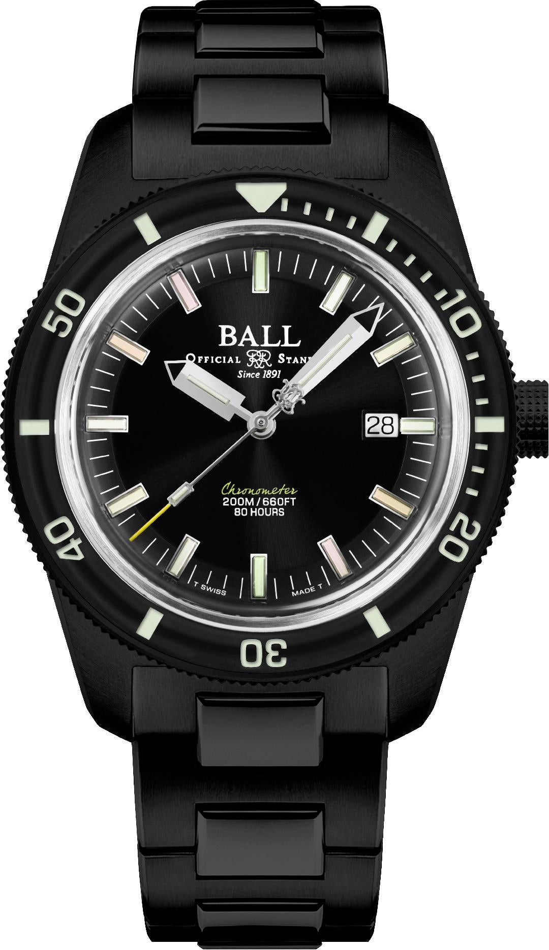Ball Watch Company Engineer II Skindiver Heritage Manufacture Chronometer DD3208B-S2C-BKR
