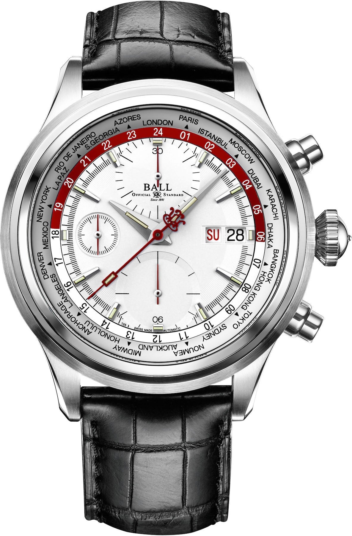Ball Watch Company Trainmaster Worldtime Chronograph CM2052D-LL1FJ-SLRD