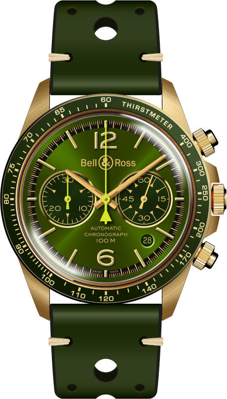Bell && Ross Watch Bellytanker Bronze Mint Limited Edition BRV294-MJ-BR/SCA