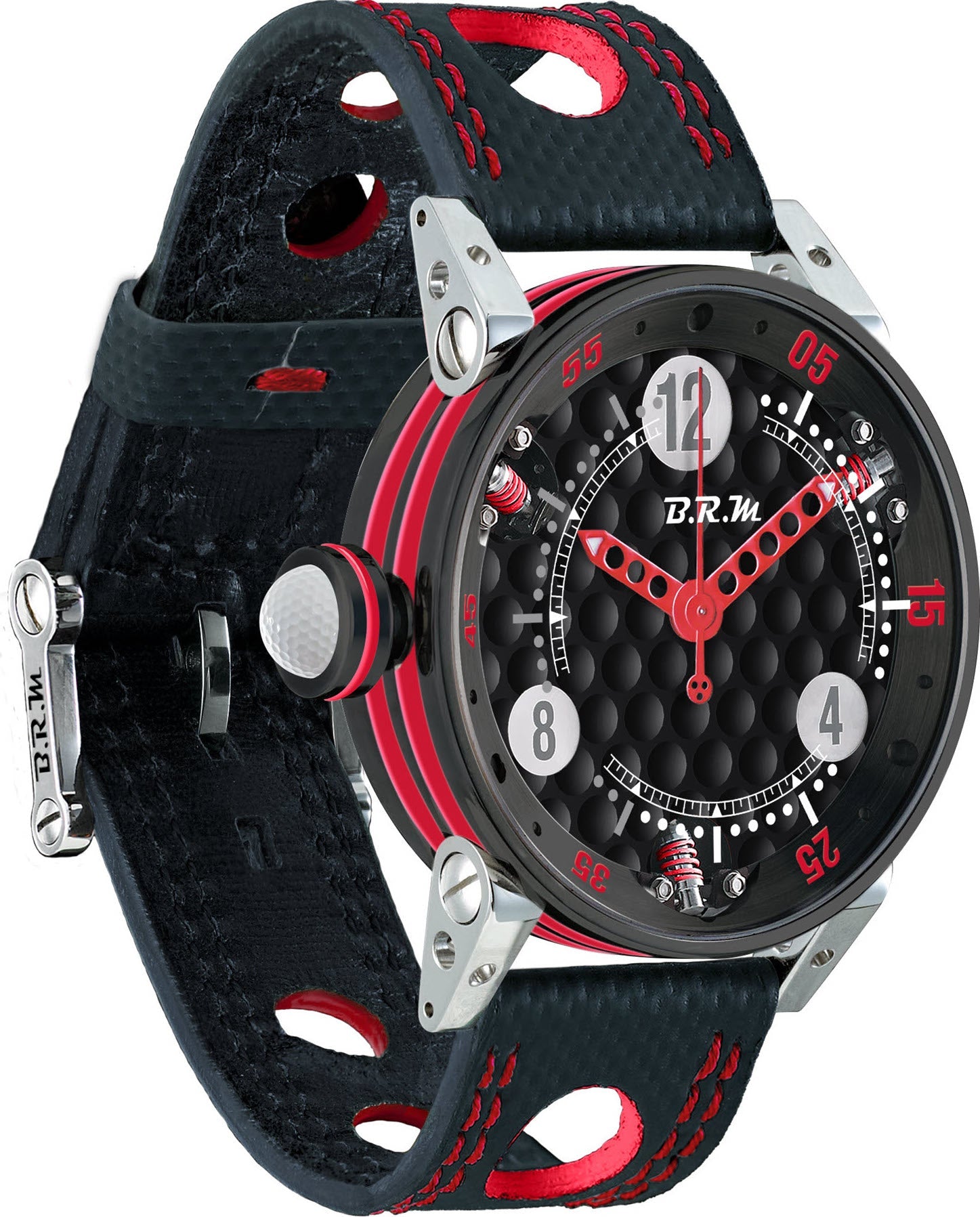 B.R.M Watch Golf Master Ladies Red Hands GF7-38-SA-N-AR