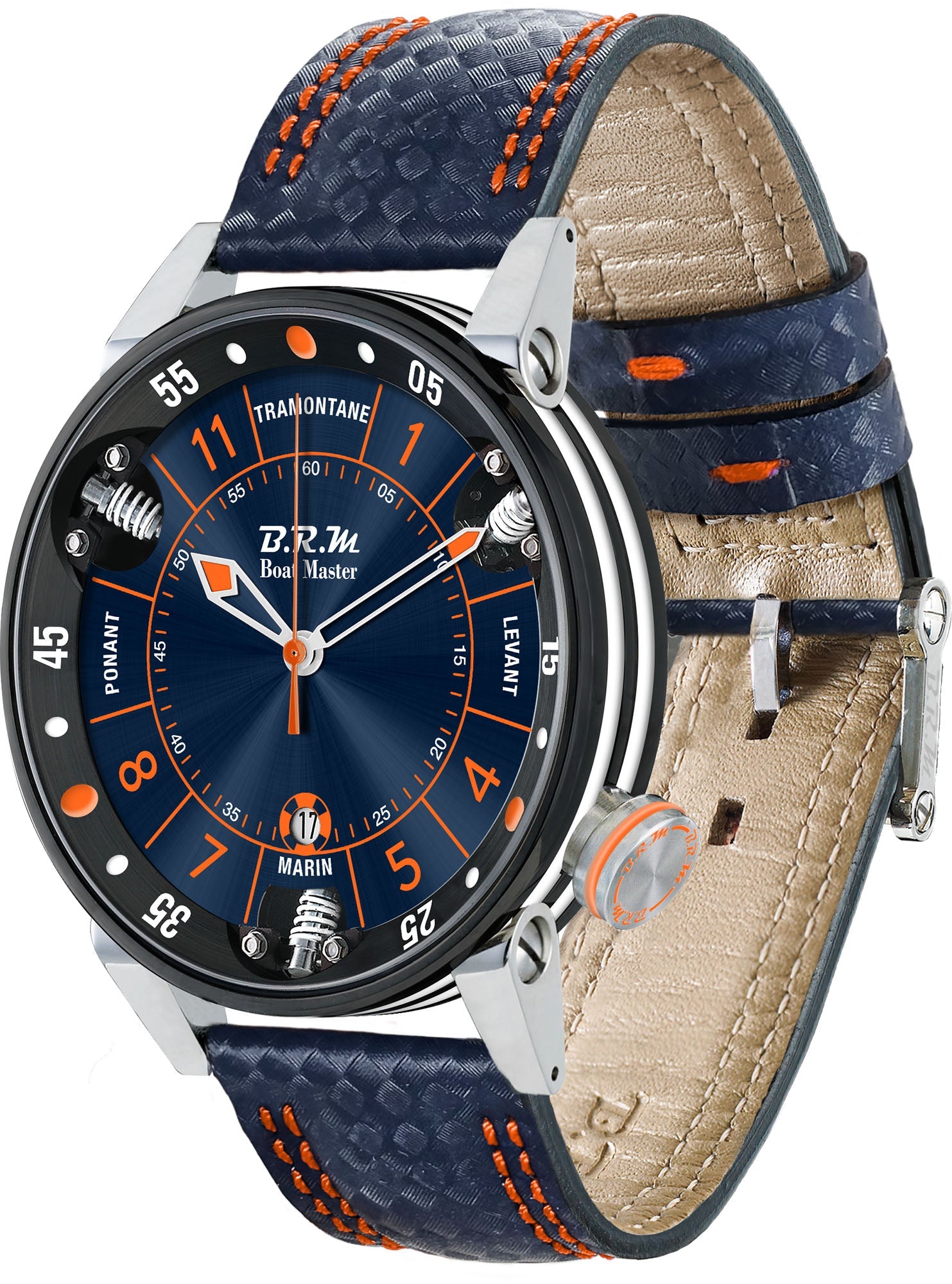 B.R.M. Watch Boat Master Chronograph Blue Sun BM6-44-SA-N-CBL-AGO-OBLM