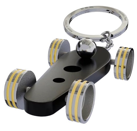 B.R.M. Key Chain Bolides by B.R.M Black w Yellow Wheel Support Ring