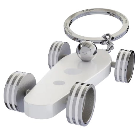 B.R.M. Key Chain Bolides by B.R.M White w White Wheel Support Ring