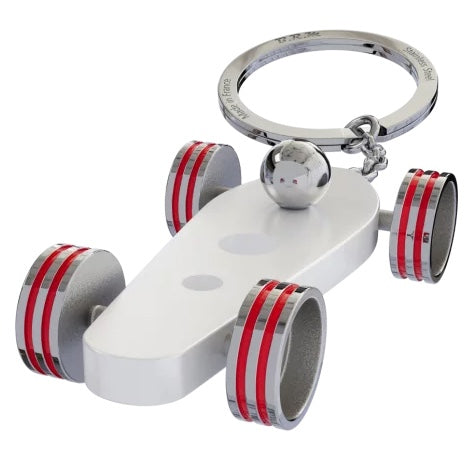 B.R.M. Key Chain Bolides by B.R.M White w Red Wheel Support Ring