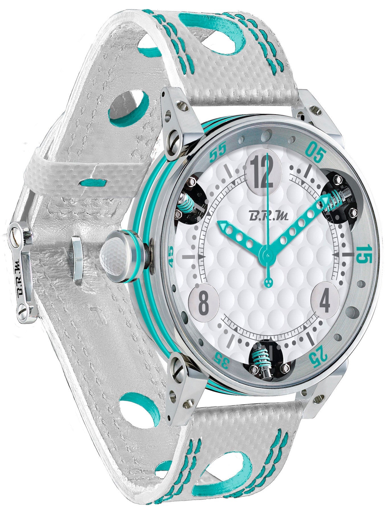 B.R.M Watch Golf Master Turquoise Hands Ladies GF6-44-SA-7472