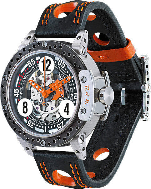 B.R.M Watch DDF6-44 Skeleton Orange Hands DDF6-44-SQ-AO