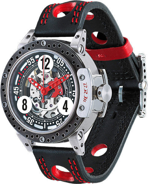 B.R.M Watch DDF6-44 Skeleton Red Hands DDF6-44-SQ-AR