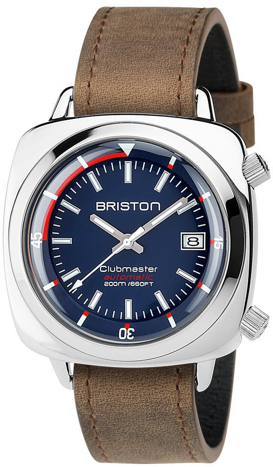 Briston Watch Clubmaster Diver Polished Steel 17642.PS.D.15.LVBR