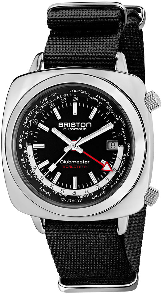 Briston Watch Clubmaster Traveler Worldtime GMT Limited Edition 20842.PS.W.1.NB
