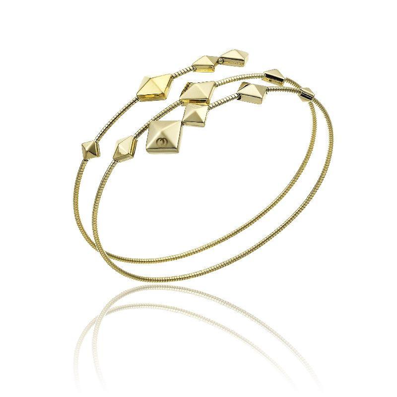 Chimento Armillas Pyramis 18ct Yellow Gold Studs Spiral Bangle 1B01454ZZ1170 Image 1
