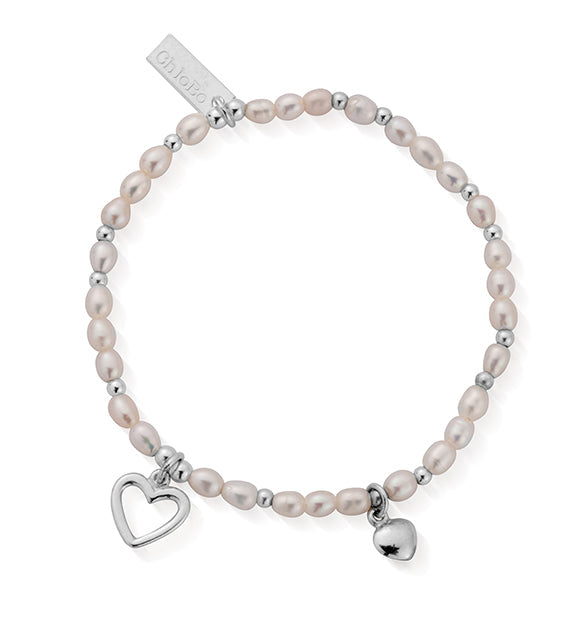 ChloBo Sterling Silver Forever Love Pearl Bracelet CBO-242 Image 1