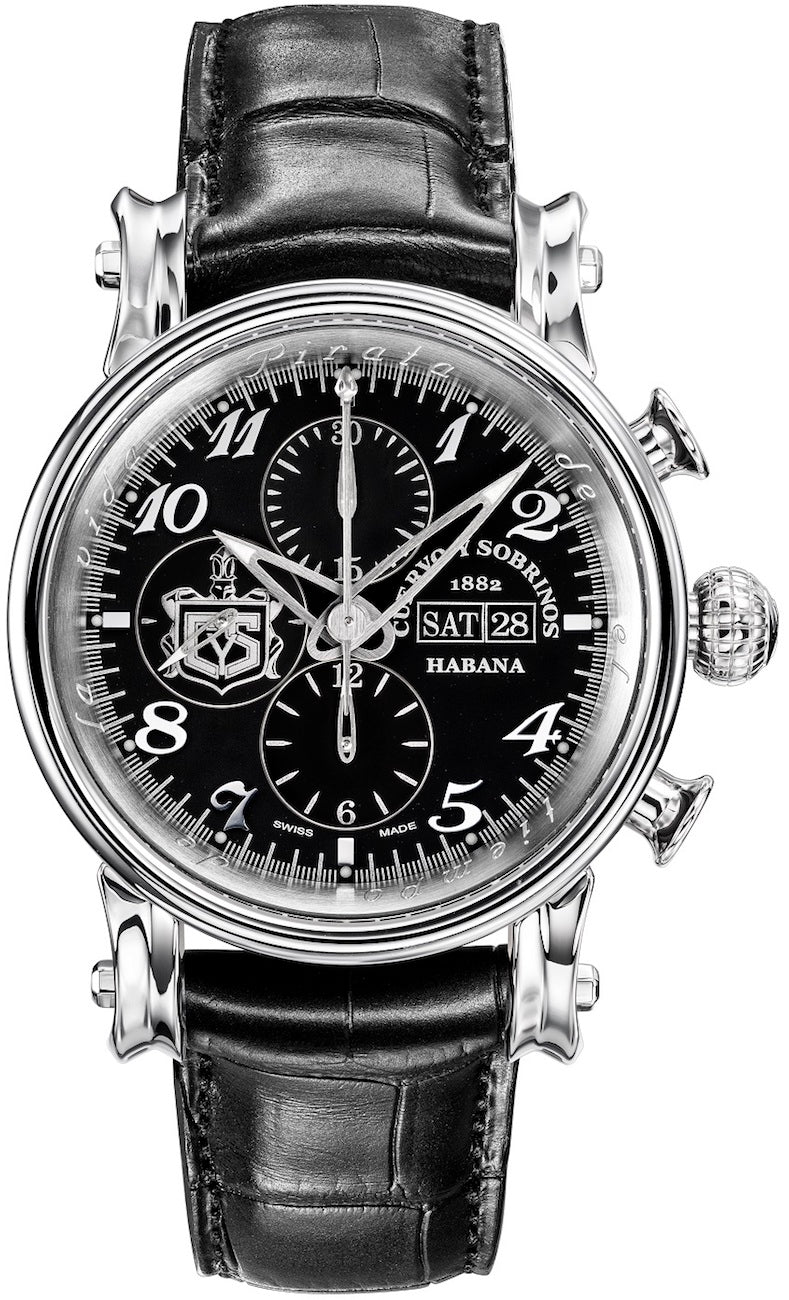 Cuervo y Sobrinos Watch Torpedo Pirata Chrono 3051.1NDD