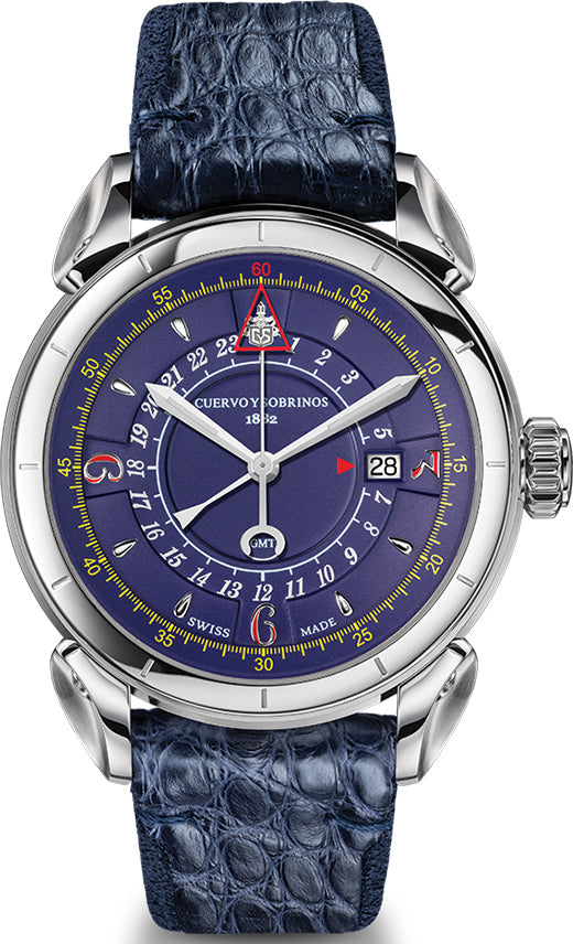 Cuervo y Sobrinos Watch Vuelo GMT 3204.1B
