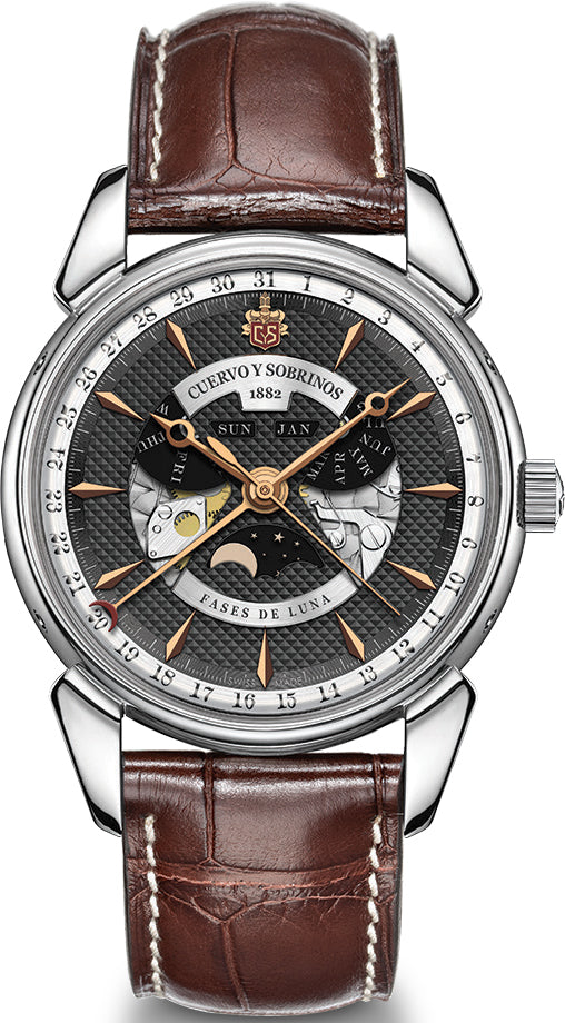 Cuervo y Sobrinos Watch Historiador Luna Negra Limited Edition 3194.1LSA